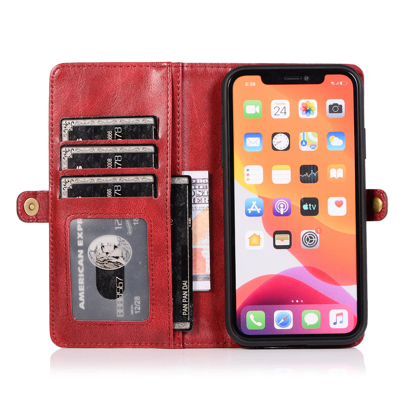 Load image into Gallery viewer, [With Card Slot] Apple iPhone 16/Pro/Pro Max/Plus Multi-Functional Leather 2-in-1 Wallet Series Case
