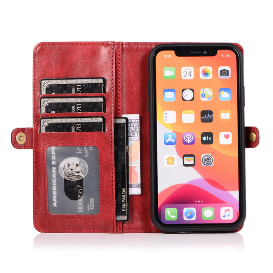 [With Card Slot] Apple iPhone 16/Pro/Pro Max/Plus Multi-Functional Leather 2-in-1 Wallet Series Case