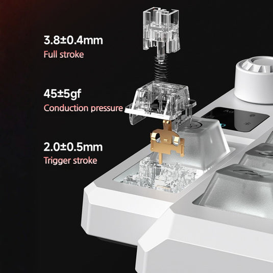 LANGTU T75 Tri-Mode Wireless Frosted Mechanical Gaming Keyboard & Bluetooth/2.4GHz/USB-C