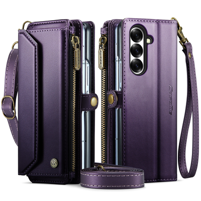 Samsung Galaxy Z Fold8 Ultra (SM-F976) - Zipper Style Crossbody PU Leather Wallet Series Stand Case With Lanyard - i-Station Mobile Phone & Electronic Device Repair and Accessories