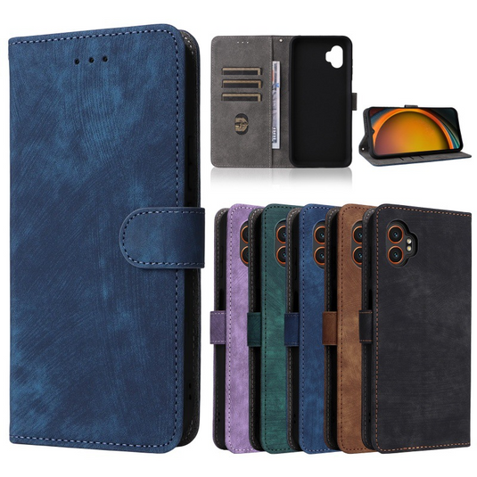 [With Card Slot] Samsung Galaxy XCover7 Pro - Multi Functional Buckle Flap Wallet Series Case With Lanyard