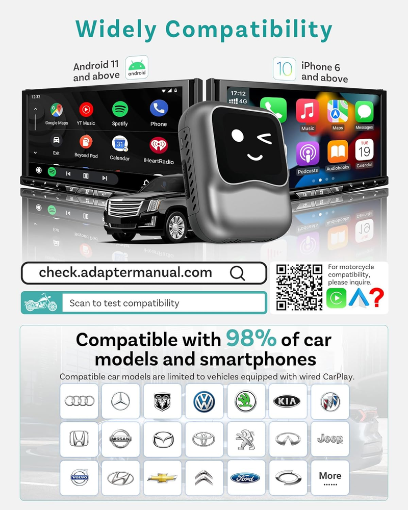 Load image into Gallery viewer, Ottocast Wireless CarPlay AI Box Nano – Android 13, 8GB+128GB, Streaming, Voice Assistant, SIM/SD, Split-Screen, Android Auto
