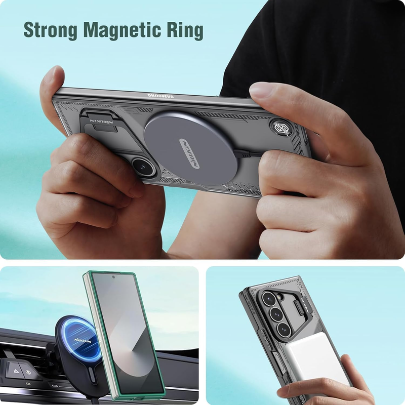 Load image into Gallery viewer, [Magsafe Compatible][With Lens Holder] Samsung Galaxy Z Fold7 Iceblade FoId Shockproof Case with 1 PCS Tempered Glass Screen Protector
