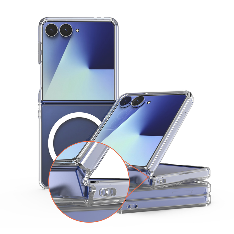 Load image into Gallery viewer, [Magsafe Compatible] Samsung Galaxy Z Flip8 - Hard PC Ultra Thin Hinge Protection Shockproof Non-Slip Scratch-Resistant Full Protective Clear Case
