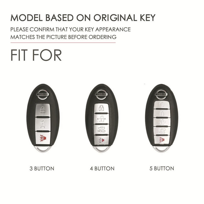 Load image into Gallery viewer, Nissan Handcrafted Genuine Leather Car Key Fob Case Cover For Altima, Rogue, Sentra, Pathfinder, Frontier, Maxima, Titan, Murano, Kicks, Juke, Qashqai, X-Trail
