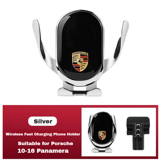Porsche Car Dedicated Phone Holder – Smart Induction 15W Wireless Fast Charger For Cayen , Panamerane, 718, Macan