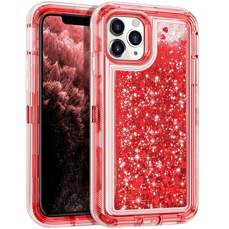 Load image into Gallery viewer, Apple iPhone 11/Pro/Max Glitter Clear Transparent Liquid Sand Watering Case
