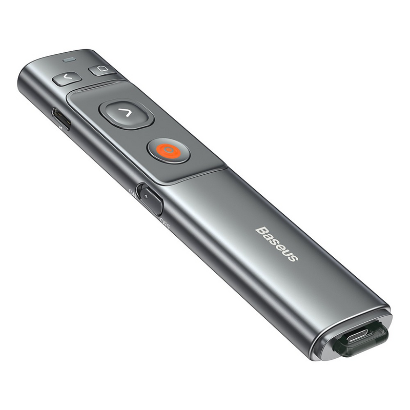 Load image into Gallery viewer, Baseus Orange Dot Wireless Presenter (Red Laser) (Charging Version) - Grey - i-Station Mobile Phone &amp; Electronic Device Repair and Accessories
