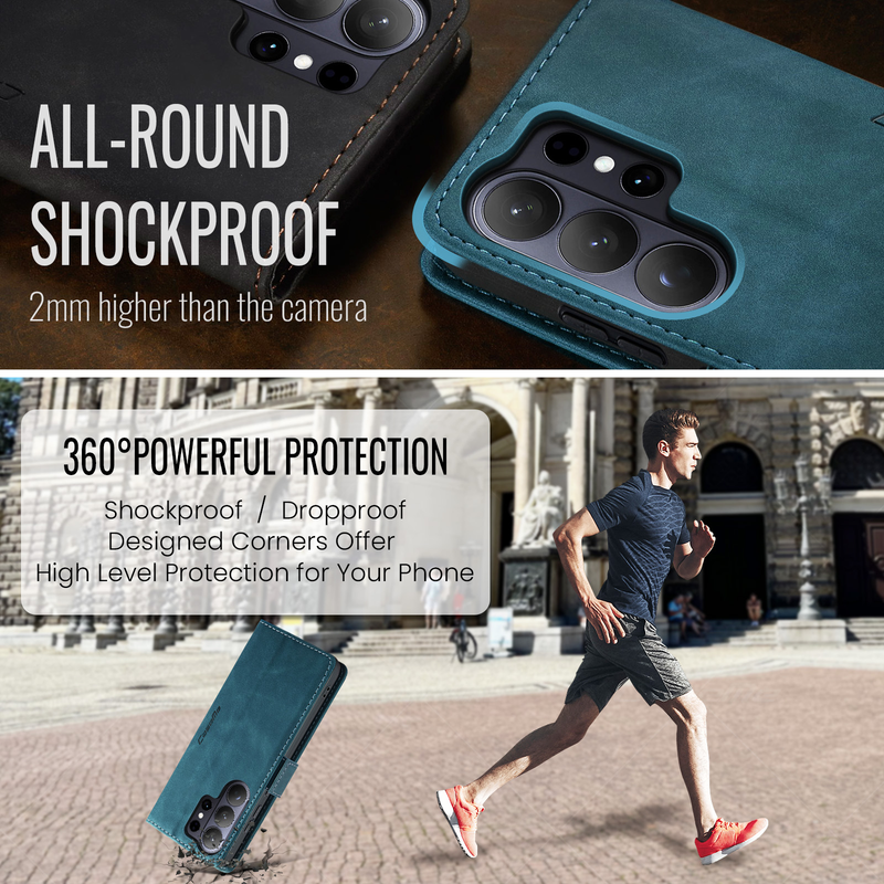 Load image into Gallery viewer, [With Card Slot] Samsung Galaxy S26/Plus/Ultra - PU Leather Flip Wallet Series Shockproof Phone Case
