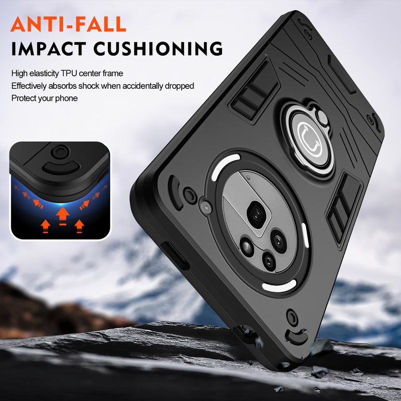 Load image into Gallery viewer, [Built-in Ring Bracket][With Slide Lens Cover] Nothing Phone (3a)/Pro Mecha-style Anti-slip Protective Hard Heavy Duty Series Case - i-Station Mobile Phone &amp; Electronic Device Repair and Accessories

