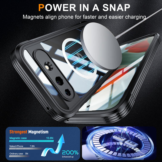 [Magsafe Compatible][Built-in Glass Screen Protector] Google Pixel 10A - Transparent Full Covered Shockproof Lifeproof Series Case - i-Station Mobile Phone & Electronic Device Repair and Accessories