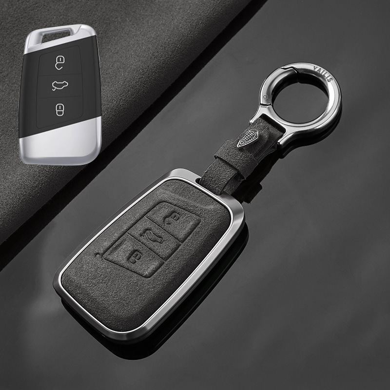 Load image into Gallery viewer, Volkswagen Luxury Suede Car Key Fob Case Cover For ID3, ID4, ID6, Golf, Passat, Talagon, Teramont X, Lamando L, Viloran, Tavendor
