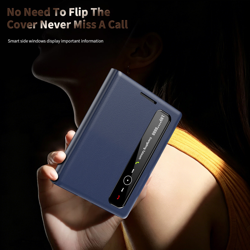 Load image into Gallery viewer, [With Card Slot] Samsung Galaxy Z Fold8/Ultra - Smart Window Allows Answering Calls Without Opening the Cover Leather Case
