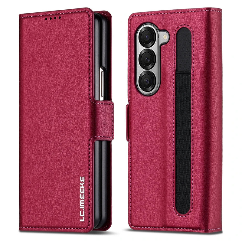 Load image into Gallery viewer, [Built-in Pen Slot][With Card Slot] Samsung Galaxy Z Fold7 Business Leather Fold Wallet Shockproof Case
