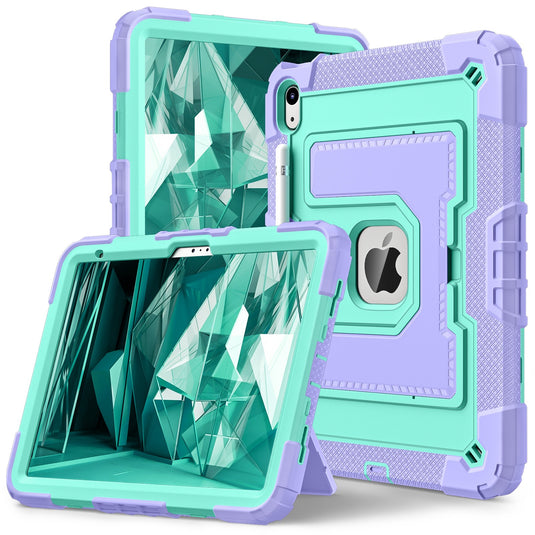 [Built-in Stand] Apple iPad 7/8/9 10.2'' 7/8/9th Gen (2019/2020/2021) - Military Grade Rugged Shockproof Case