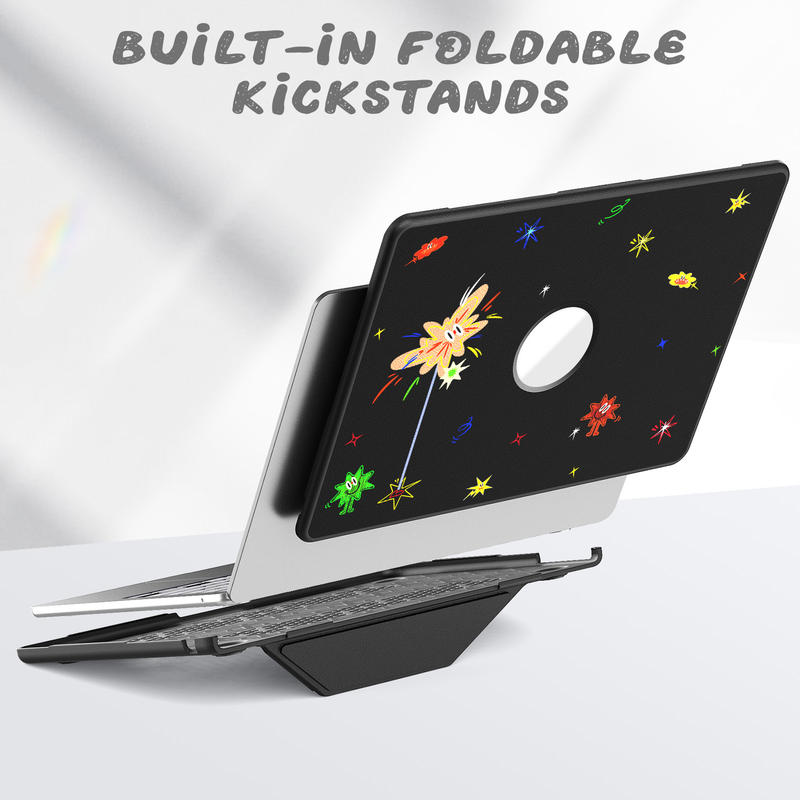 Load image into Gallery viewer, [Built-in Stand] Apple MacBook Air 13&quot; (A2179 &amp; A2337 &amp; A1932) - Cute Leather Anti-Shock Cooling Case
