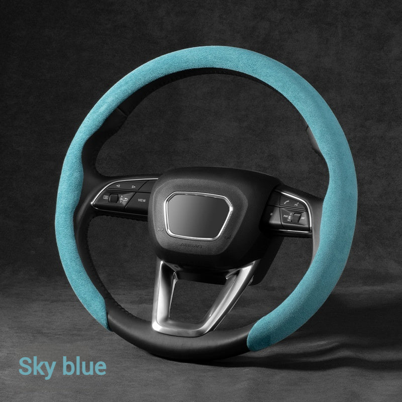 Load image into Gallery viewer, Nissan Suede Car Steering Wheel Covers For Teana (14th Gen), Sylphy Classic, X-Trail, Qashqai, Tiida, Sunny, Livina - i-Station Mobile Phone &amp; Electronic Device Repair and Accessories
