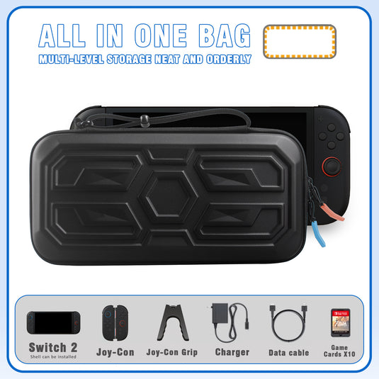 Nintendo Switch 2 (2025) All-in-one Multi-level Portable Hard Shell Storage Case