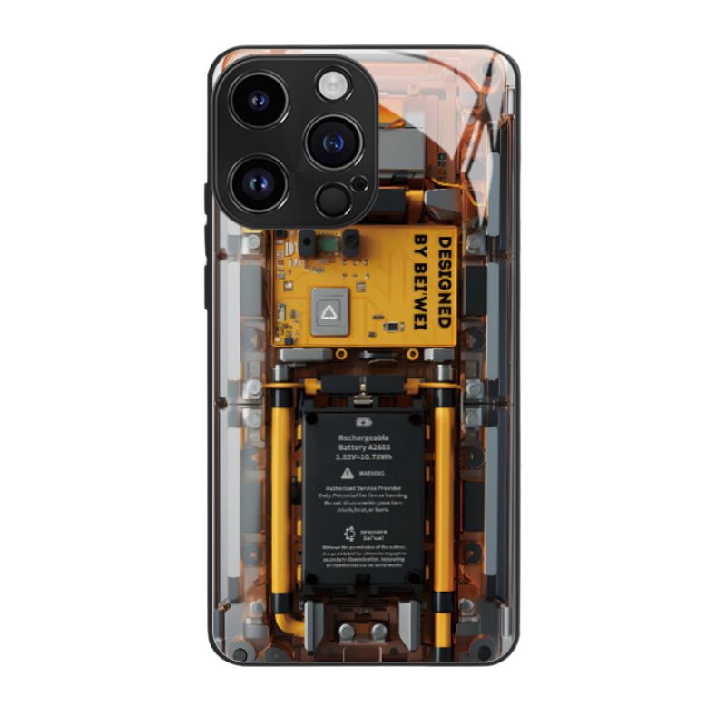 Load image into Gallery viewer, [Tech Series] iPhone 16 Series Transparent Tech Circuit Glass Design Case
