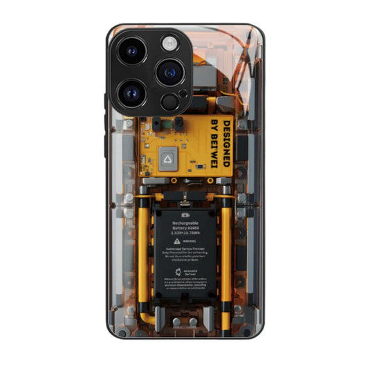 [Tech Series] iPhone 16 Series Transparent Tech Circuit Glass Design Case