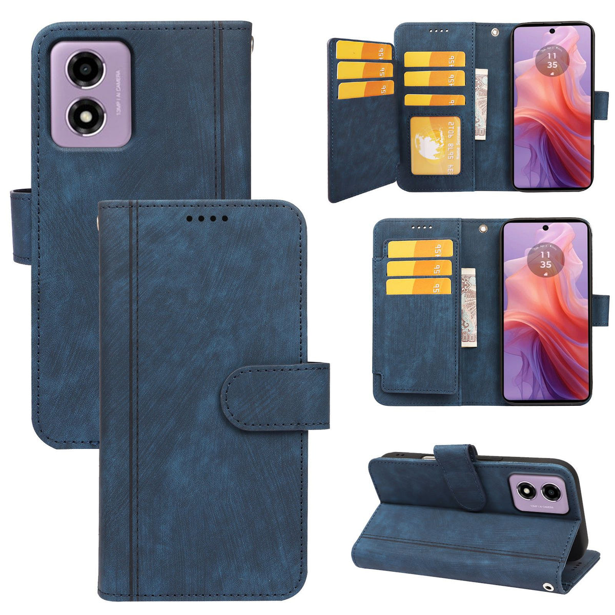 [With Card Slot] Motorola Moto G56 Full-coverage Shockproof Wallet Series Case - i-Station Mobile Phone & Electronic Device Repair and Accessories