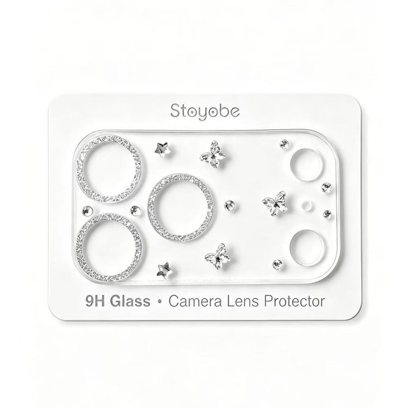 Load image into Gallery viewer, Apple iPhone 17 Pro - Back Rear 9H Tempered Glass Luxury Crystal Diamond Camera Lens Protector
