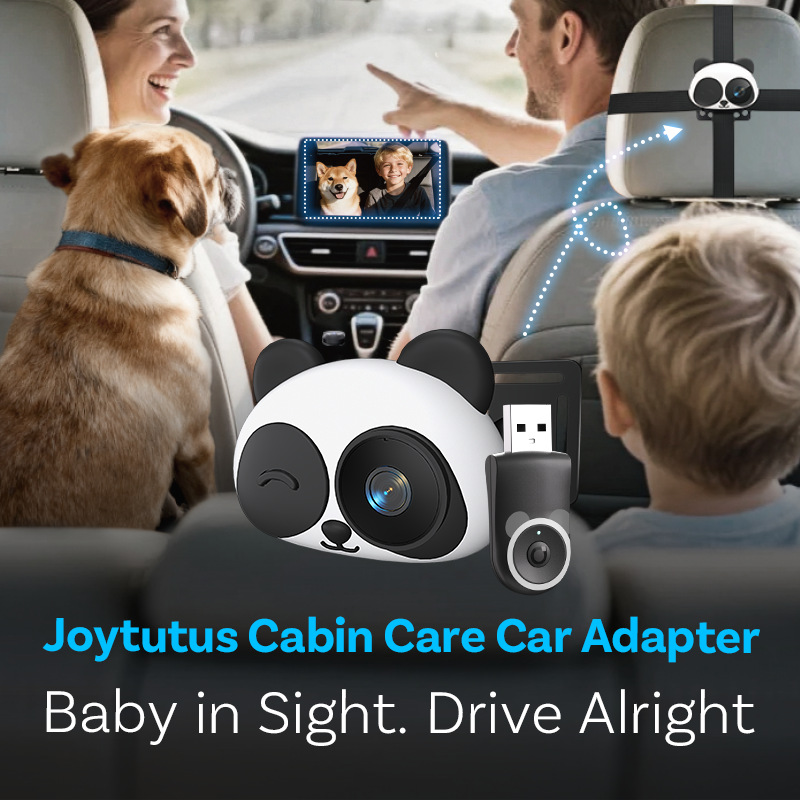 Load image into Gallery viewer, Wireless CarPlay Adapter with 1080P Rear Seat Camera – Baby &amp; Pet Monitoring System with Night Vision - i-Station Mobile Phone &amp; Electronic Device Repair and Accessories
