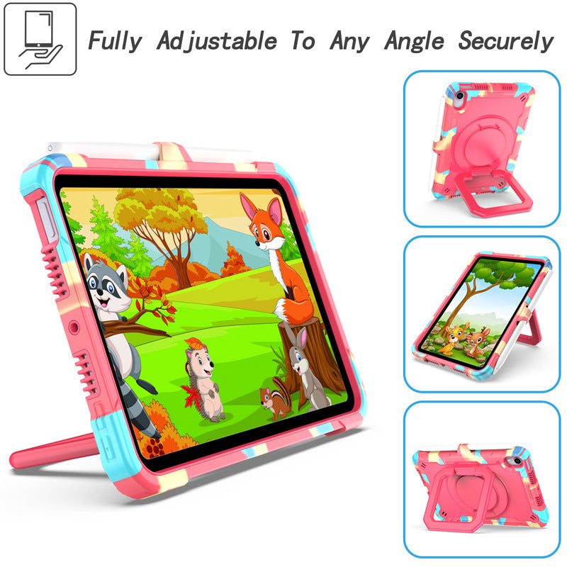 Load image into Gallery viewer, [Built-in Shoulder Strap][With Pen Slot] Apple iPad 7/8/9 10.2&#39;&#39; 7/8/9th Gen (2019/2020/2021) EVA Friendly Heavy Duty Ring Holder Stand Case
