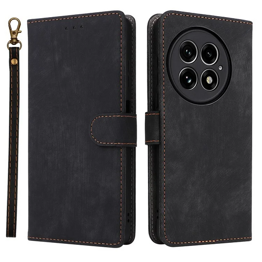 [With Card Slot] OnePlus 13 - Multi Functional Buckle Flap Wallet Series Case With Lanyard
