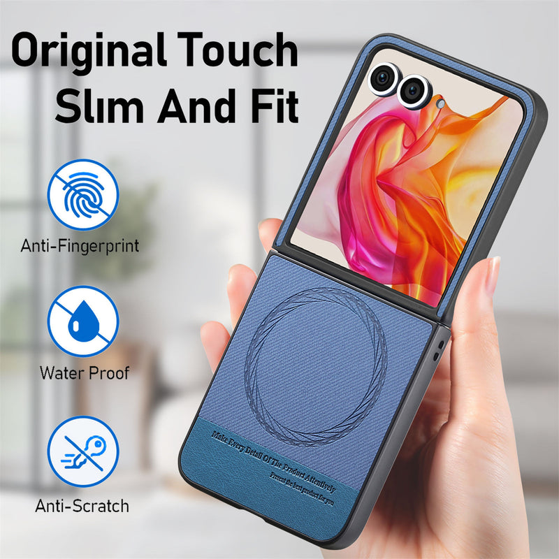Load image into Gallery viewer, [Magnetic Compatible] Motorola Moto Razr 60/Ultra Textured Fabric-Style Shockproof Protective Case
