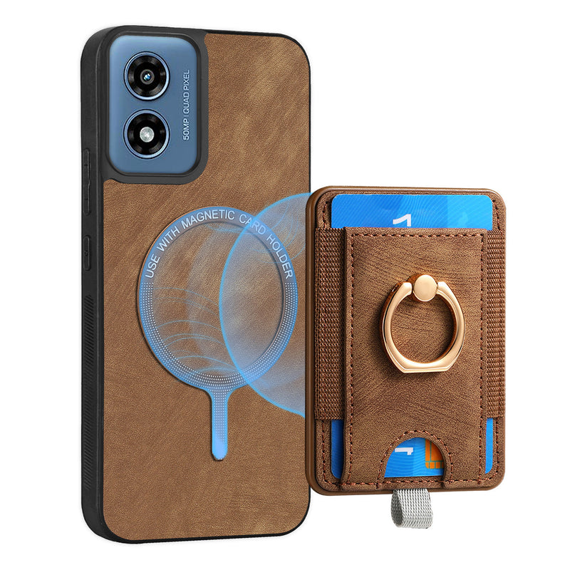 Load image into Gallery viewer, [With Ring Bracket][Detachable] Motorola Moto G15/Power Shockproof Wallet Series Case With Card Slot
