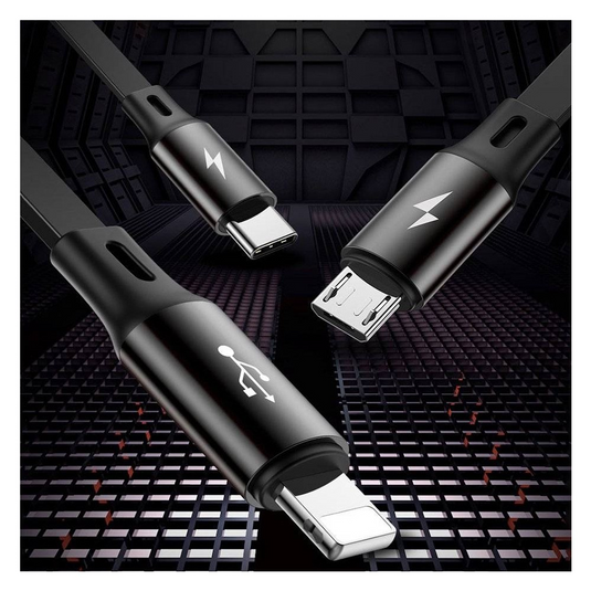 Baseus Golden Loop Retractable 3 in 1 USB Cable 3.5A (35cm-120cm)