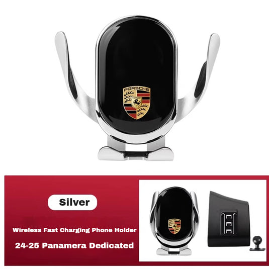 Porsche Car Dedicated Phone Holder – Smart Induction 15W Wireless Fast Charger For Cayen , Panamerane, 718, Macan