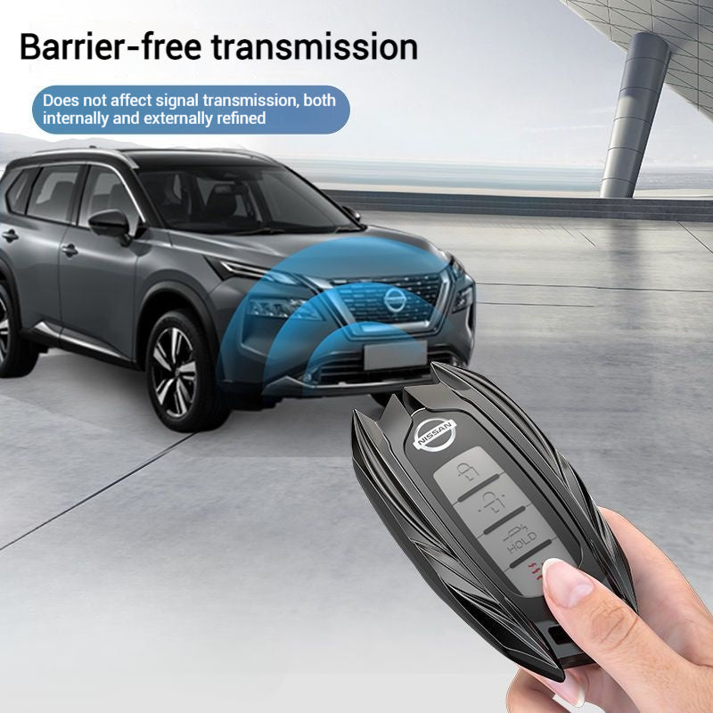 Load image into Gallery viewer, Nissan Mecha Style Zinc Alloy Car Key Fob Case Cover For Pathfinder, X-Trai, Teana, Qashqai, Tiida, Sylphy, Murano, Lannia

