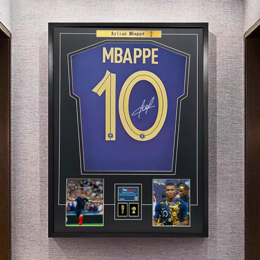 Kylian Mbappé France Framed Jersey Display (60×80cm) – Facsimile Signature Edition - i-Station Mobile Phone & Electronic Device Repair and Accessories