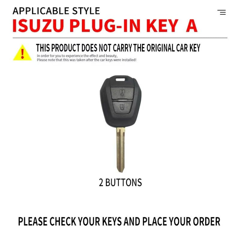 Load image into Gallery viewer, Isuzu Metal Shell &amp; Soft Silicone Full Protection Car Key Fob Case Cover For MU-X, D-MAX
