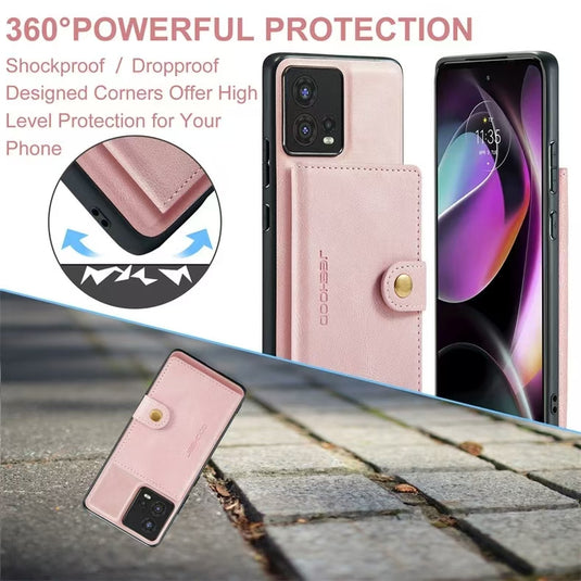 [With Card Slot] Motorola Moto S30 Pro Detachable Card Holder Leather Shockproof Wallet Series Case