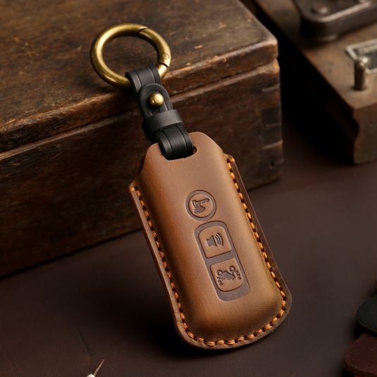 Honda Motorcycle Handcrafted Genuine Leather Car Key Fob Case Cover For PCX 125, PCX 150, PCX 160, ADV 150, ADV160, SH 125i, SH150i, Forza 300, Forza 350