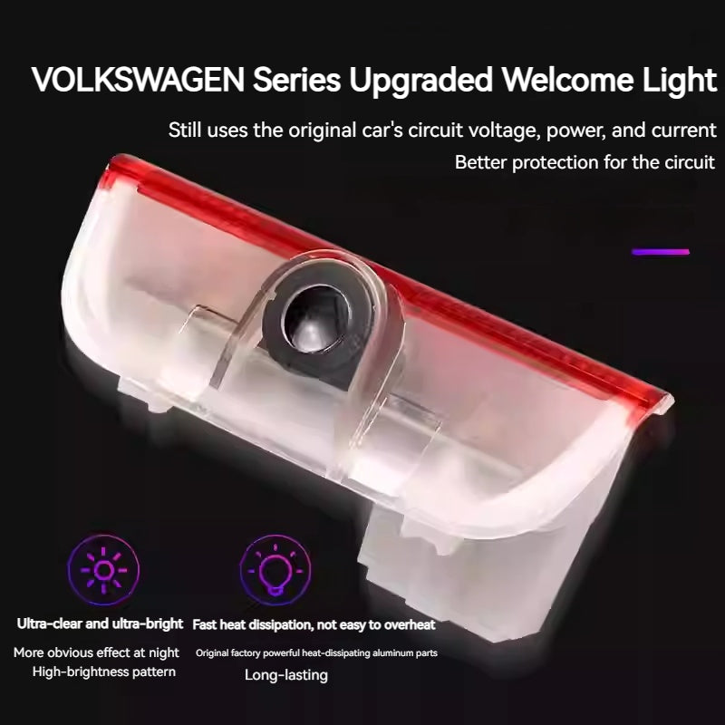 Load image into Gallery viewer, Volkswagen Custom Dedicated Car Door Welcome Lights  &amp; LED Projector for Passat, Touran, Magotan, Teramont, Touareg, Phideon, CC, Viloran (1 Pcs)
