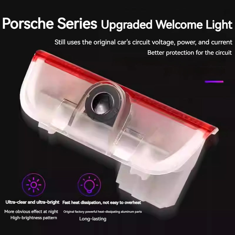 Load image into Gallery viewer, Porsche Custom Dedicated Car Door Welcome Lights &amp; LED Projector for Cayenne, Macan, Panamera, 911, Taycan, Boxster
