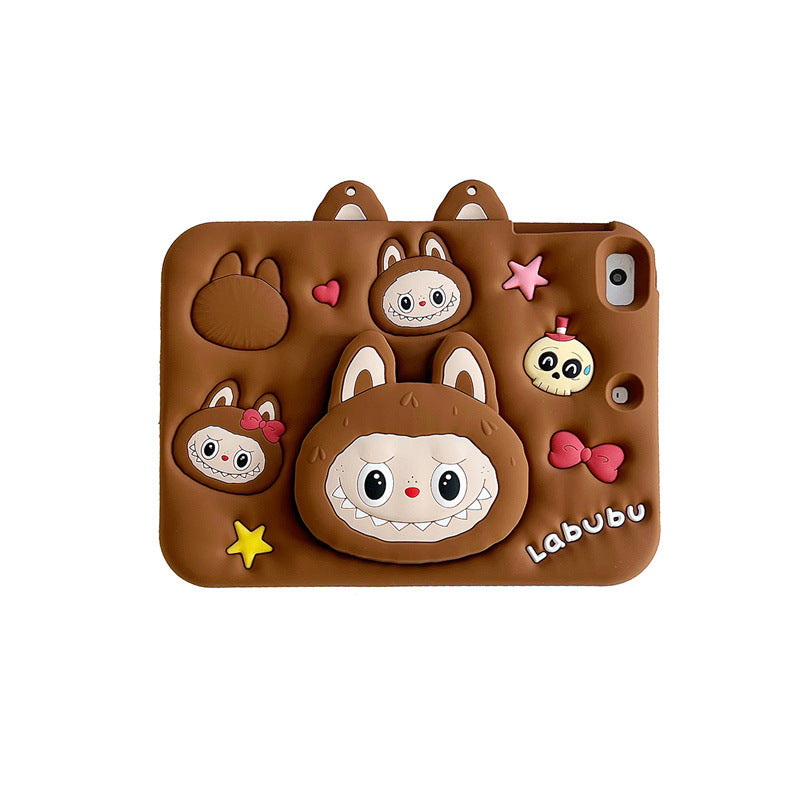 Load image into Gallery viewer, [Built-in Ring Holder][With Pen Slot] Apple iPad Air 4/5 10.9&#39;&#39; 4/5th Gen (2020/2022) Labubu Cartoon Silicone Anti-Drop Protective Case
