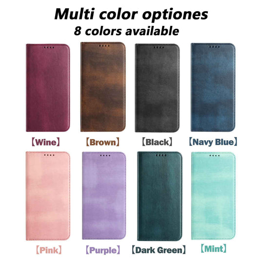 [With Card Slot] Samsung S25/Plus/Ultra/Edge - Multi Functional Leather Flap Wallet Series Case