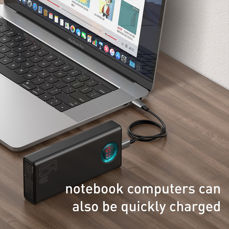 Load image into Gallery viewer, Baseus Amblight Digital Display Fast Charge Power Bank 30000mAh 65W QC3.0
