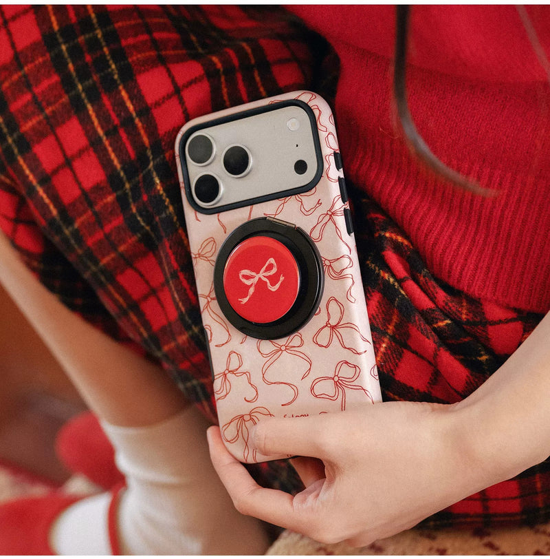 Load image into Gallery viewer, [Magsafe Compatible] Apple iPhone 17/Pro/Max - Bow Design 2-in-1 Shockproof Phone Case with Stand
