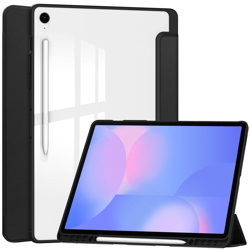 Load image into Gallery viewer, [With Pen Slot] Samsung Galaxy Tab S10 FE Plus (2025) 13.1&quot; - Acrylic Transparent Foldable Flip Cover Case
