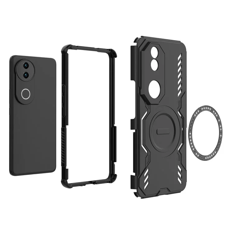 Load image into Gallery viewer, [Magsafe Compatible] VIVO V50 5G PC + TPU Magnetic Butterfly Armor Case With Hollow Heat Dissipation - i-Station Mobile Phone &amp; Electronic Device Repair and Accessories
