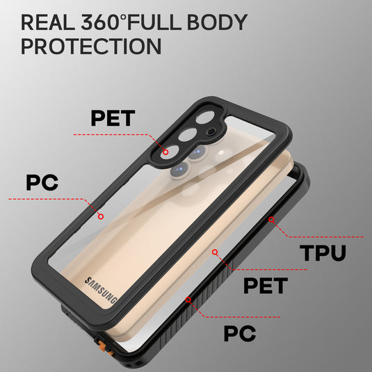 [FM Series] Samsung Galaxy S25 Plus - Redpepper Full Covered Waterproof Heavy Duty Tough Armor Case