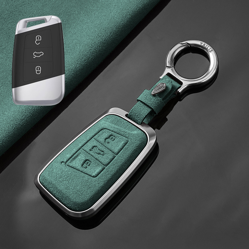 Load image into Gallery viewer, Volkswagen Luxury Suede Car Key Fob Case Cover For ID3, ID4, ID6, Golf, Passat, Talagon, Teramont X, Lamando L, Viloran, Tavendor
