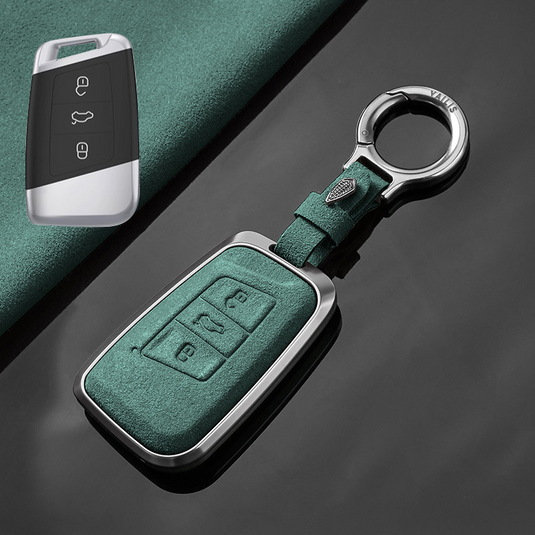 Volkswagen Luxury Suede Car Key Fob Case Cover For ID3, ID4, ID6, Golf, Passat, Talagon, Teramont X, Lamando L, Viloran, Tavendor