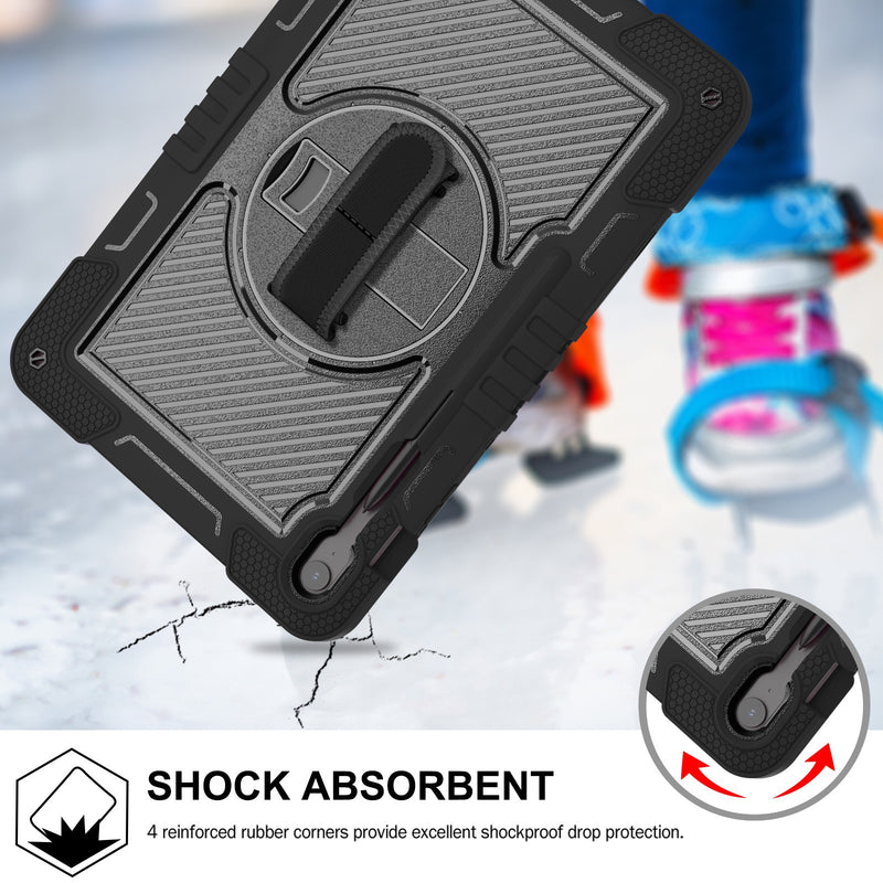 Load image into Gallery viewer, [Built-in Stand] Samsung Galaxy Tab S10 FE Plus (2025) 13.1&quot; - 360 Degree Rotating Shockproof Protection Case With Hand &amp; Shoulder Strap
